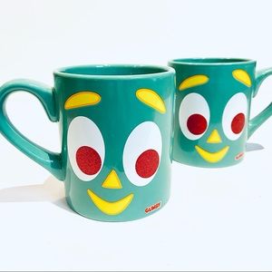 A pair of Retro Gumby coffee mugs
